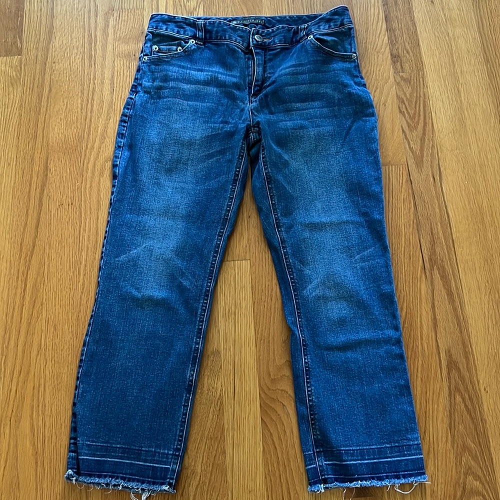 ELLIOTT LAUREN Cropped Raw Hem Jeans Size 4